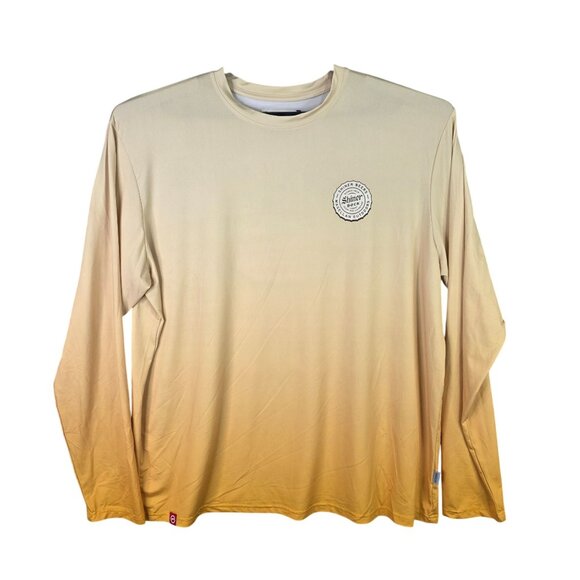Mens Magellan Outdoors Ombre Shirt Shiner Bock Long Sleeve Polyester Stretch L - Picture 1 of 10